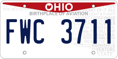 OH license plate FWC3711