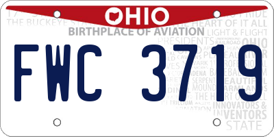 OH license plate FWC3719