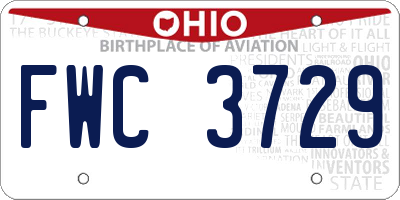 OH license plate FWC3729