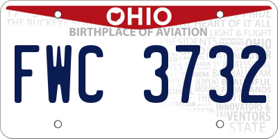 OH license plate FWC3732