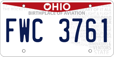 OH license plate FWC3761