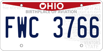 OH license plate FWC3766