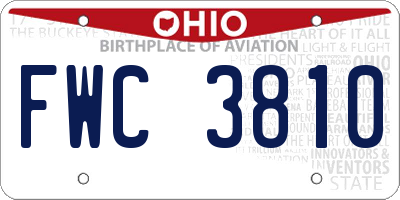 OH license plate FWC3810