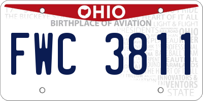 OH license plate FWC3811