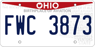 OH license plate FWC3873