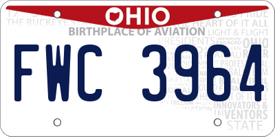 OH license plate FWC3964