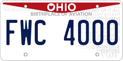 OH license plate FWC4000