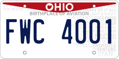 OH license plate FWC4001