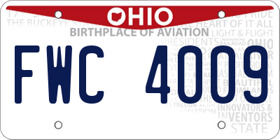 OH license plate FWC4009