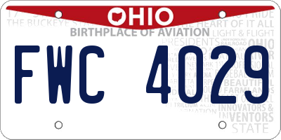 OH license plate FWC4029