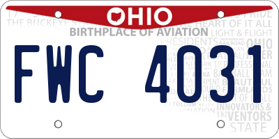 OH license plate FWC4031