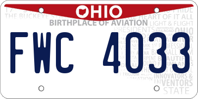 OH license plate FWC4033