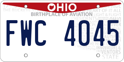 OH license plate FWC4045