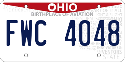 OH license plate FWC4048