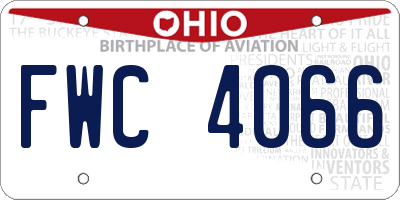 OH license plate FWC4066