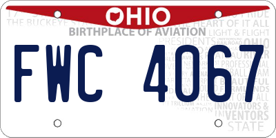 OH license plate FWC4067