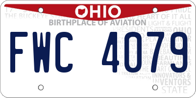 OH license plate FWC4079