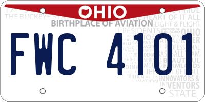 OH license plate FWC4101