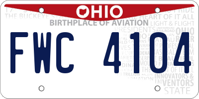 OH license plate FWC4104