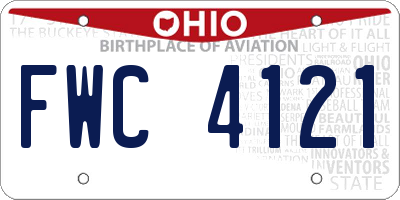 OH license plate FWC4121