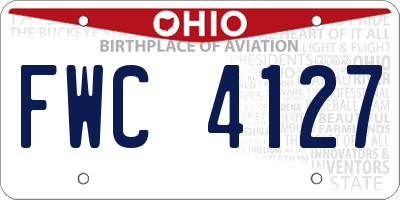 OH license plate FWC4127