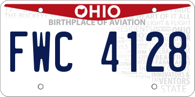 OH license plate FWC4128