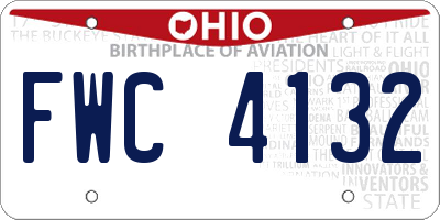 OH license plate FWC4132