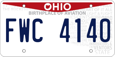 OH license plate FWC4140
