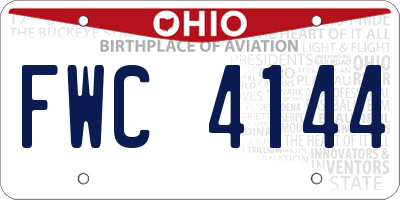 OH license plate FWC4144