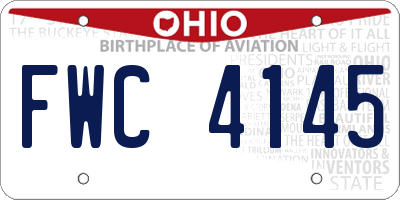 OH license plate FWC4145