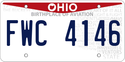 OH license plate FWC4146