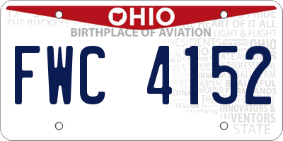 OH license plate FWC4152