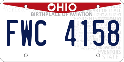 OH license plate FWC4158