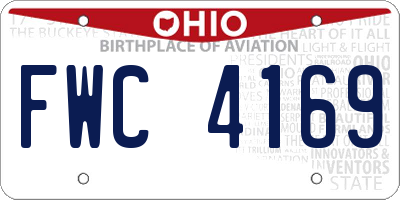 OH license plate FWC4169