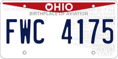 OH license plate FWC4175