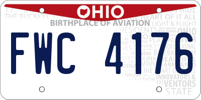 OH license plate FWC4176