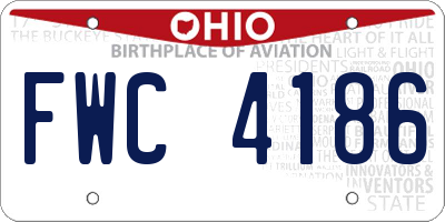 OH license plate FWC4186