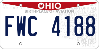 OH license plate FWC4188