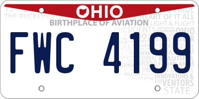 OH license plate FWC4199