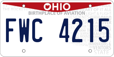 OH license plate FWC4215