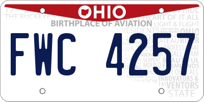 OH license plate FWC4257