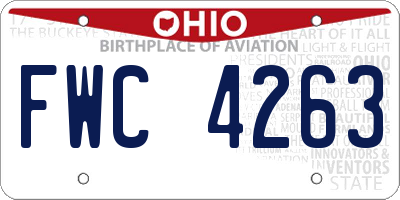 OH license plate FWC4263