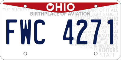 OH license plate FWC4271