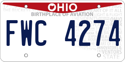 OH license plate FWC4274
