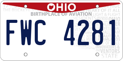 OH license plate FWC4281