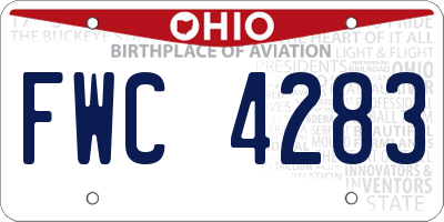 OH license plate FWC4283