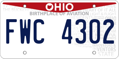 OH license plate FWC4302