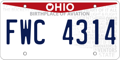 OH license plate FWC4314