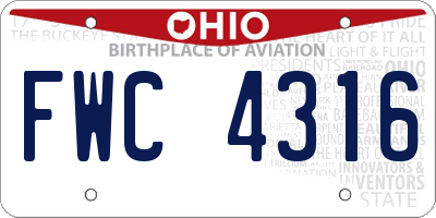 OH license plate FWC4316