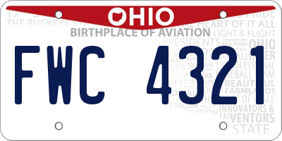 OH license plate FWC4321
